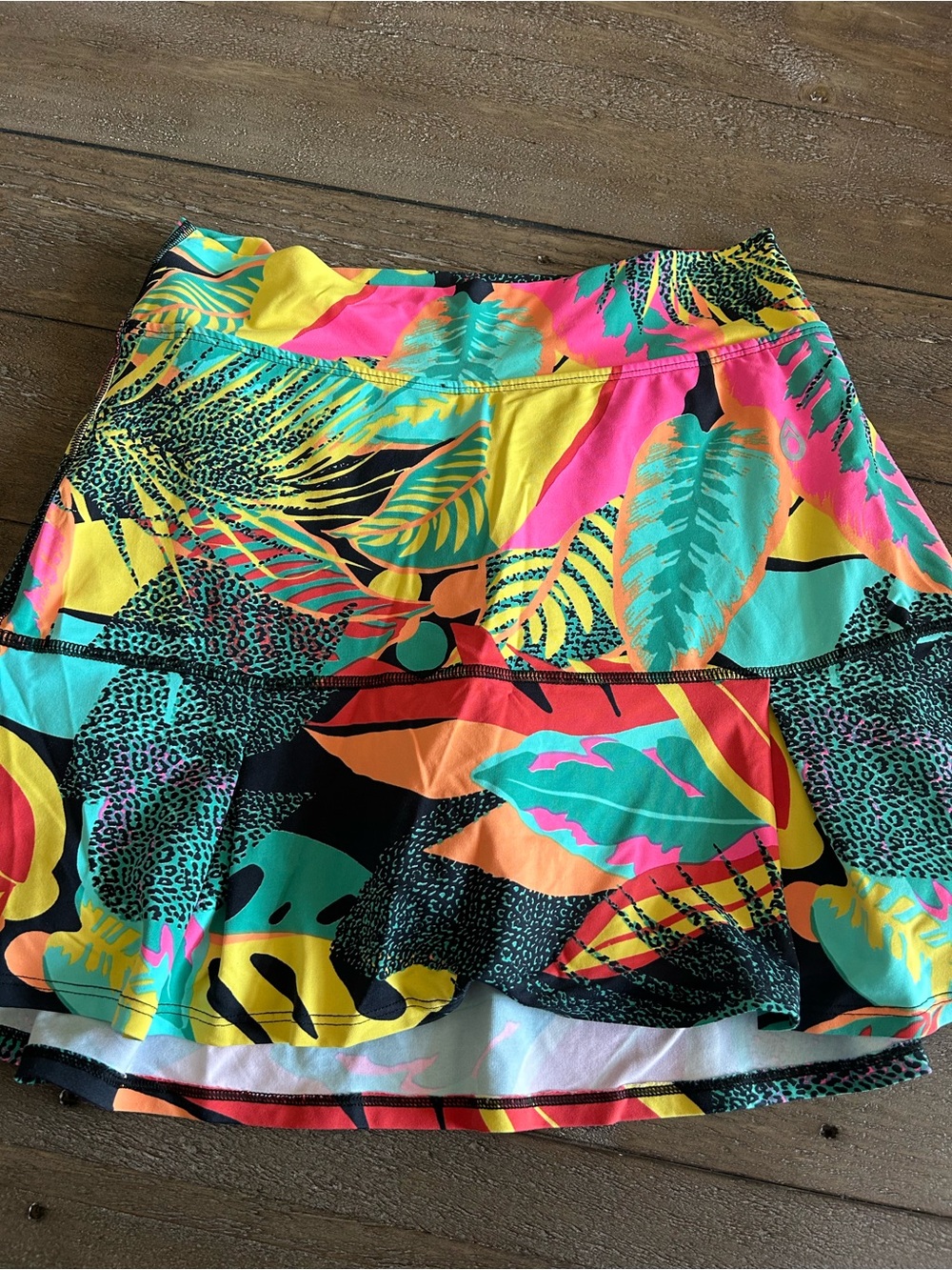 Women’s Tropical Print Ruffled Tennis Skirt - Multicolor